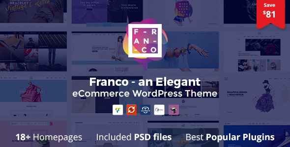 Franco v1.2.3 - Template WordPress WooCommerce Elegan 