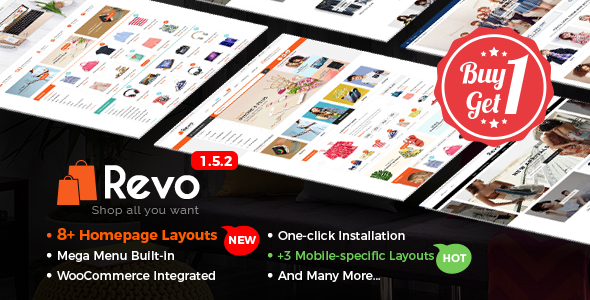 Revo v1.5.2 - Multi-Purpose Responsive WooCommerce Theme with Mobile-Specific Layouts