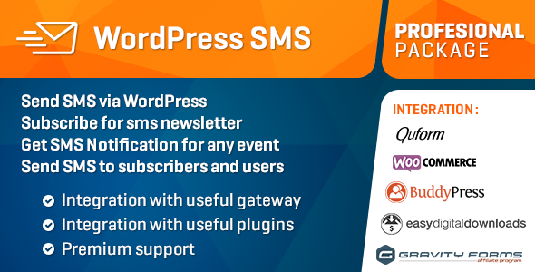 WP SMS Professional Package v2.2.7