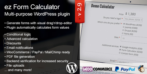 ez Form Calculator v2.9.9.5 – WordPress Plugin