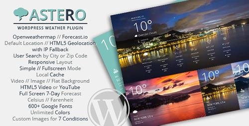 Astero v1.3.3 - WordPress Weather Plugin