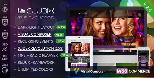 Clubix v2.2.6 - Nightlife, Music & Events WordPress Theme