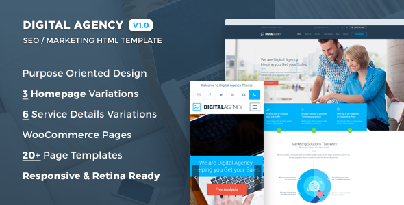 Digital Agency v1.0 - Templat HTML SEO / Pemasaran 