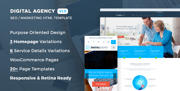 Digital Agency v2.1.3 - SEO / Marketing WordPress Theme