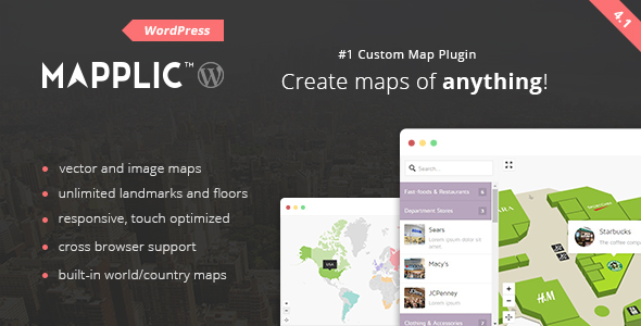 Mapplic v4.1 - Plugin WordPress Peta Interaktif Kustom 