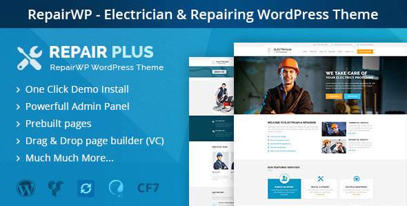RepairWP v1.24 - Electronices, Mobile & Computer Repairing WordPress Theme