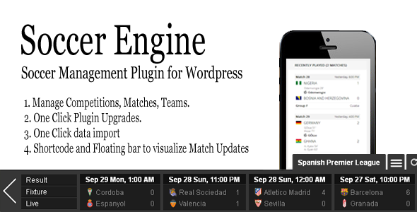 Soccer Engine v4.6.3.8 - Plugin WordPress 