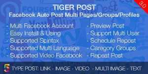 Tiger Post v3.0.2 - Facebook Auto Post Multi Pages/Groups/Profiles