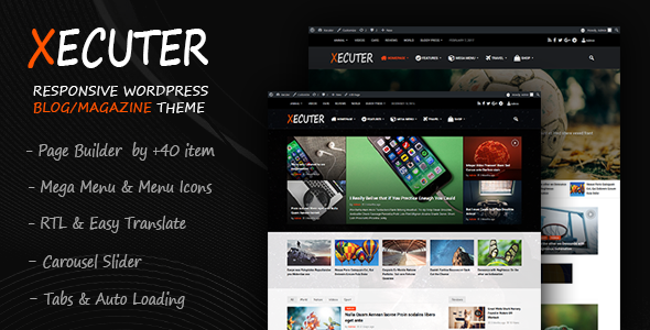 Xecuter v1.1 - Template Majalah Blog WordPress Responsif 