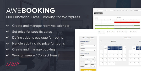 AweBooking v2.8.5 - Online Hotel Booking for WordPress