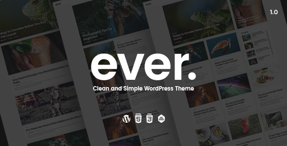 Ever v1.0.5 - Clean and Simple WordPress Theme