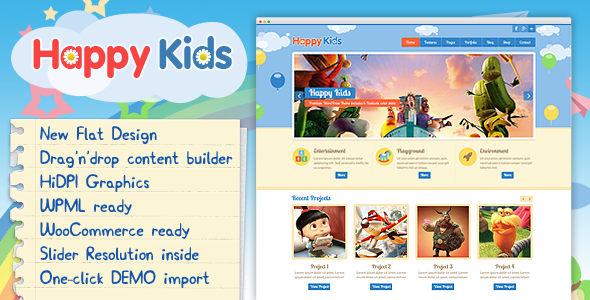 Happy Kids - Children WordPress Theme v3.4.4