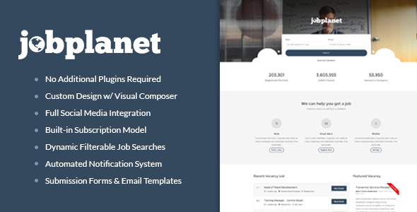 Jobplanet v1.1.0 - Responsive Job Board WordPress Themes