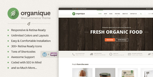 Organique v1.11.5 - WordPress Theme For Healthy Food Shop