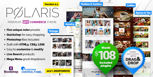 Polaris v1.1.23 - Minimal & Powerful Multipurpose WooCommerce Theme