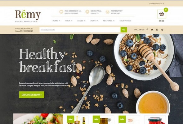 Remy v1.1.4 - Food And Restaurant WordPress Theme