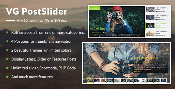 VG PostSlider v1.1 - Post Slider for WordPress