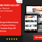 Youtube Video Gallery v1.0.1 - Youtube Channel For Visual Composer With Video Advertising