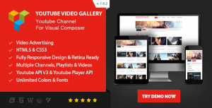 Youtube Video Gallery v1.0.1 - Youtube Channel For Visual Composer With Video Advertising