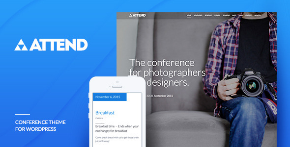 Attend v1.0.4 - Conference & Event WordPress Theme