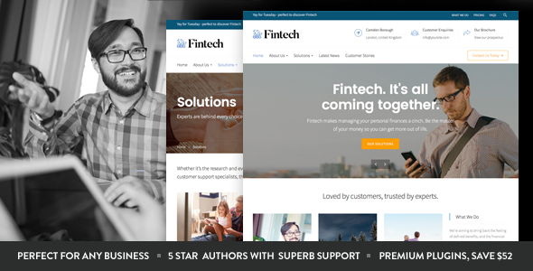 Fintech v1.4.2 - Startup WordPress Theme