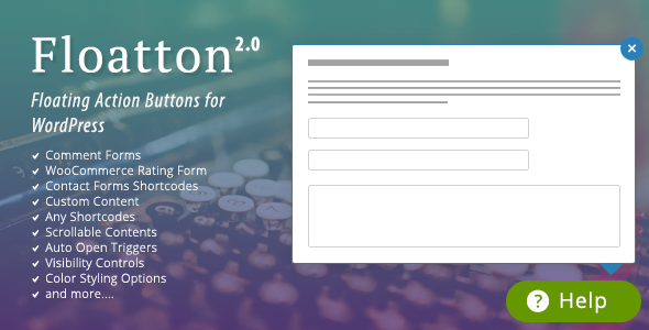 Floatton v2.0 - WordPress Floating Action Button with Pop-up Contents for Forms or any Custom Contents