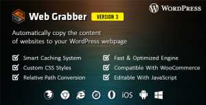 Web Grabber v3.0 - WordPress HTML Scraping Plugin