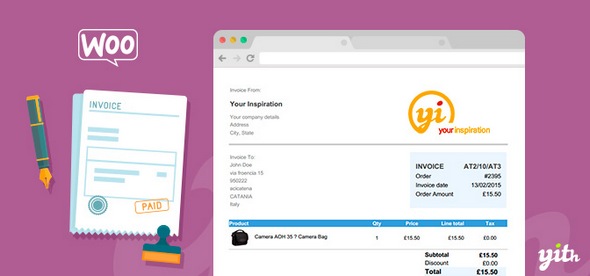 YITH WooCommerce PDF Invoice and Shipping List Premium v1.4.12