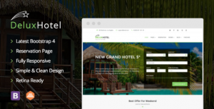 DeluxHotel v1.0.1 - Responsive Bootstrap 4 Template For Hotels