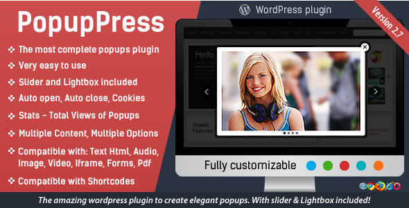 PopupPress v2.7.0 - Popup dengan Slider dan Lightbox untuk WordPress 