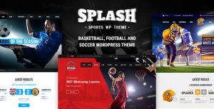 Splash v3.3 - Sport WordPress Theme for Football, Soccer, Basketball, Baseball, Sport club