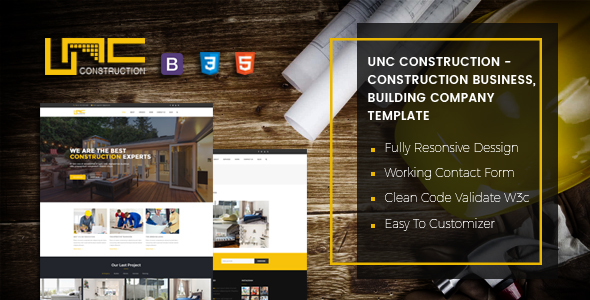 Unc Construction v1.0 - Construction Business, Building Company Template