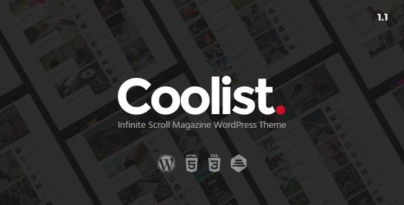 Coolist v1.2.1 - Template WordPress Majalah Gulir Tak Terbatas 