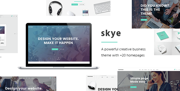 Skye v1.5 - Template Kontemporer untuk Bisnis Kreatif 