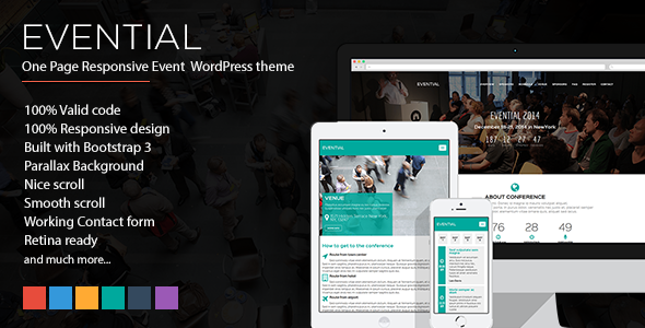 Evential v1.4.1 - One Page Responsive Event WordPress Theme