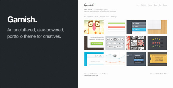 Garnish v1.4 - Clean-Cut WordPress Portfolio Theme
