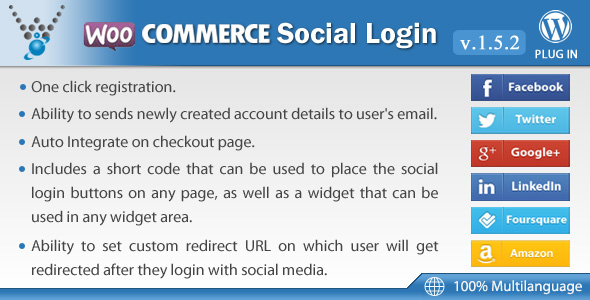 Login Sosial WooCommerce v1.5.2 - Plugin WordPress 