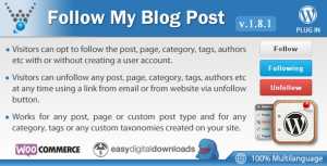 Follow My Blog Post v1.8.1 - WordPress Plugin