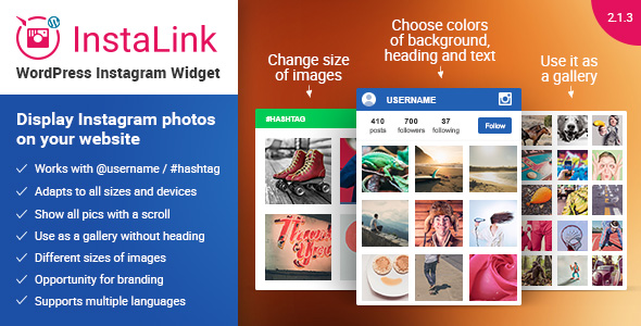 InstaLink v2.1.3 - Instagram Widget - WordPress Plugin for Instagram