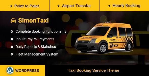 SimonTaxi Nulled - Taxi Booking WordPress Theme Free Download