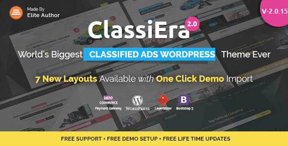 Classiera v2.0.15 - Classified Ads WordPress Theme