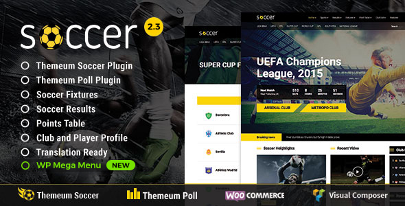 Soccer v2.3 - Sport WordPress Theme for Football