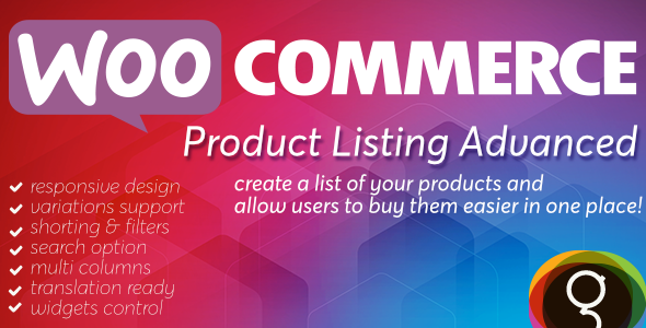 WooCommerce Product List Advanced v1.0.1