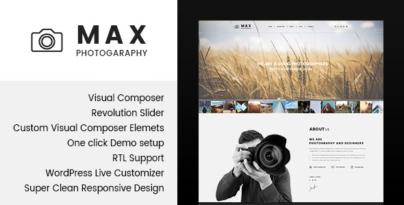 Max Photography v1.0 - WordPress Theme for Photographers