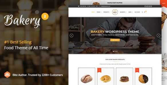 Bakery v2.6 - Template Kue dan Makanan WordPress 