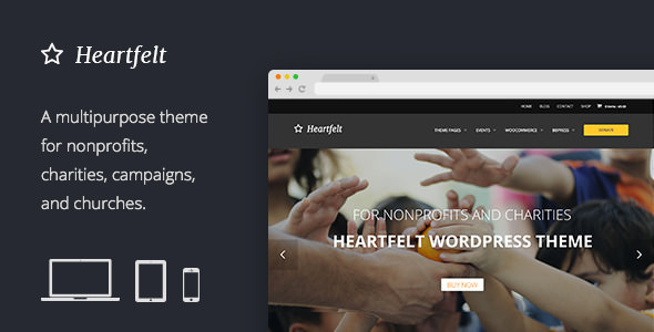 Heartfelt v2.6.4 - Template WordPress Responsif Kemanusiaan 
