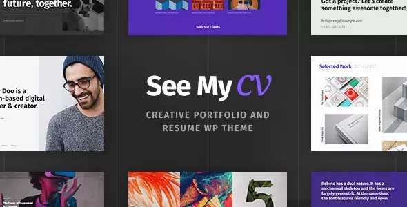 See My CV Nulled Resume & vCard WordPress Theme Free Download