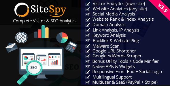 SiteSpy v3.5 - Pengunjung Lengkap dan Analitik SEO 