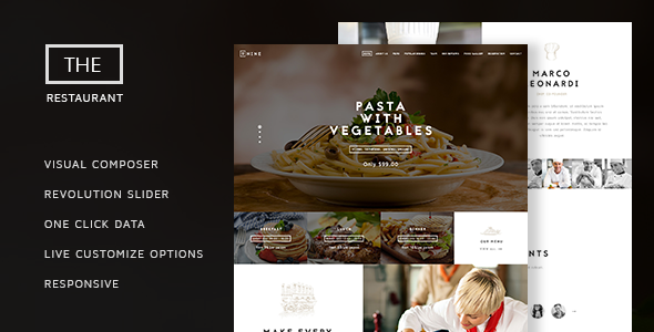 The Restaurant v1.3.1 - Restauranteur and Catering One Page Theme