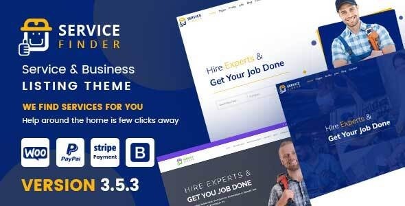 Service Finder Nulled Provider and Business Listing Theme Free Download